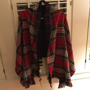 Shiraleah Chicago Red Plaid Reversible Scarf NWT